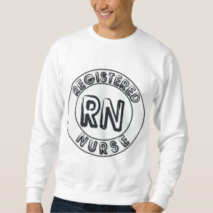 SWEATSHIRT INSIGNE DE LOGO D'INFIRMIER AUTORISÉ DE RN