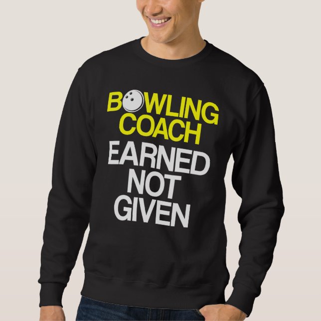 Sweatshirt Instructeur d'équipe de Bowling Coach 4 (Devant)