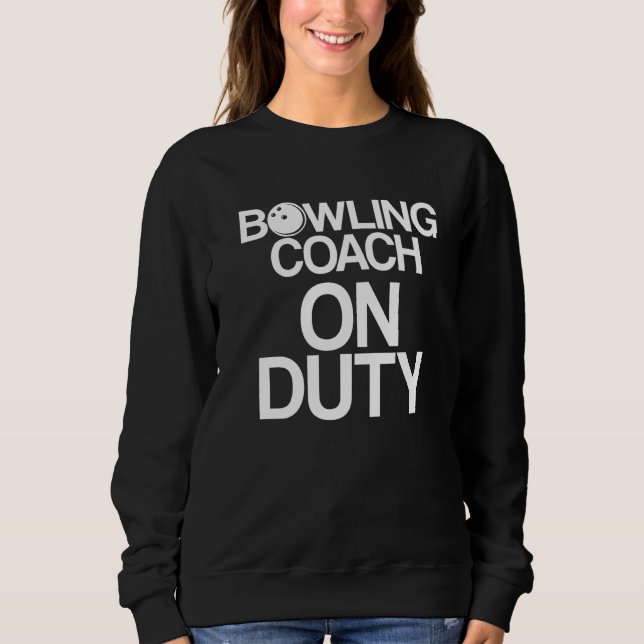 Sweatshirt Instructeur d'équipe de Bowling Coach Player 5 (Devant)