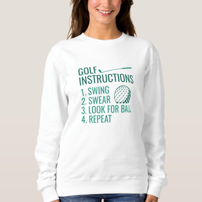 Sweatshirt Instructions de golf (Devant)