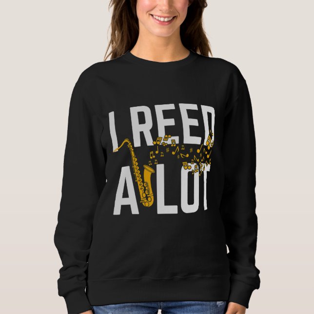 Sweatshirt Instrument de musique Jazz Musicien Cadeau Saxopho (Devant)