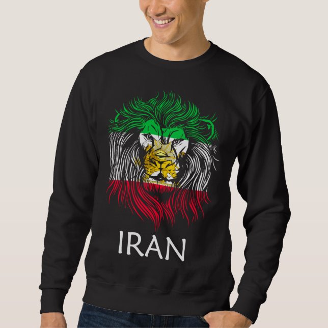 Sweatshirt Iranian Lion Head Flag Iran (Devant)