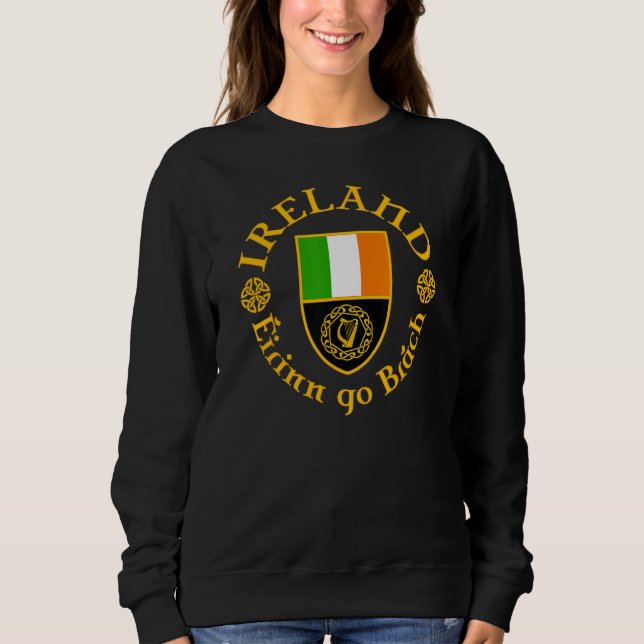 Sweatshirt Ireland Éirinn go Brách Ireland Forever Celtic Har (Devant)