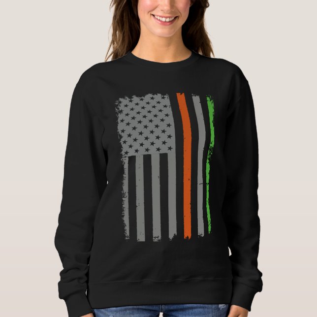 Sweatshirt Irish American Flag (Devant)