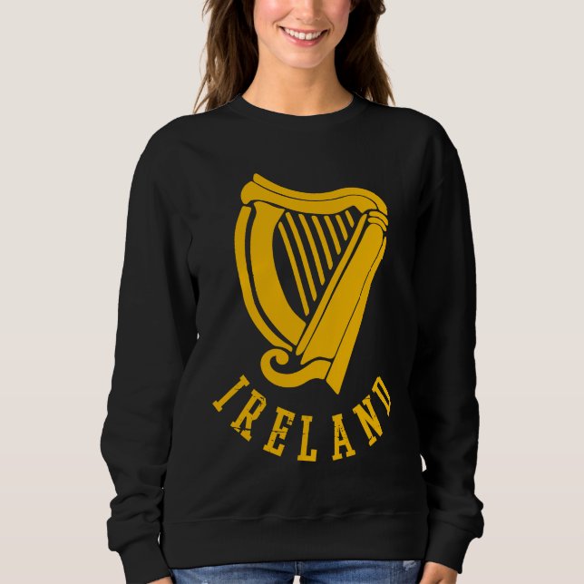 Sweatshirt Irish Celtic Harp Medieval Emblem of Ireland  1 (Devant)