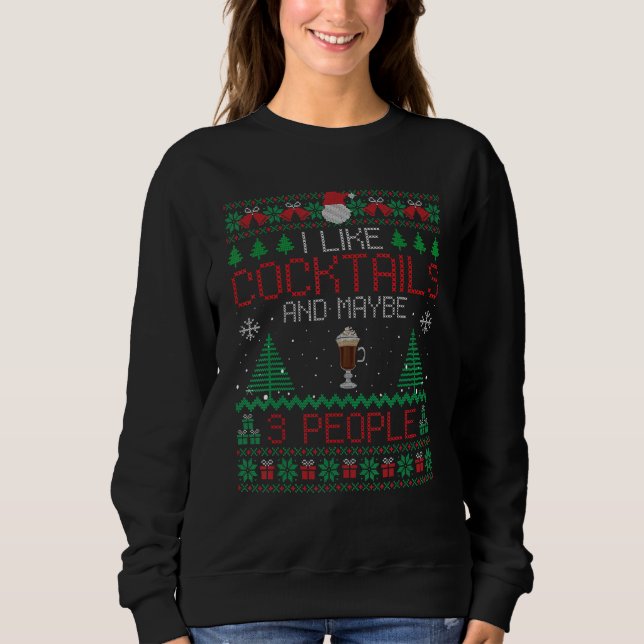 Sweatshirt Irish Coffee Cocktail  Irish Coffee Ugly Christmas (Devant)
