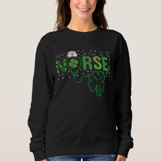 Sweatshirt Irish Nurse St Patricks Day Nurse Scrub Stethosco