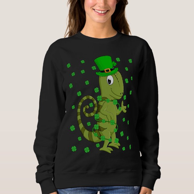 Sweatshirt Irish Shamrock Leprechaun Chameleon St Patrick's D (Devant)
