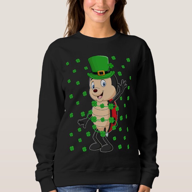Sweatshirt Irish Shamrock Leprechaun Ladybug St Patrick's Day (Devant)