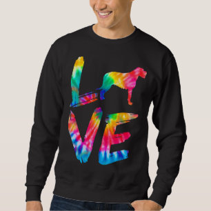 Sweatshirt Irish Wolfhound Tie Dye Log Chien Maman Papa