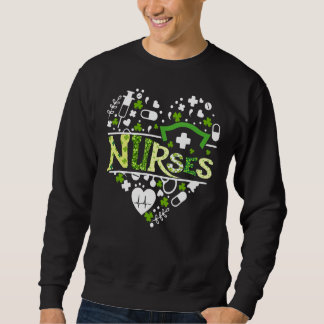 Sweatshirt Irlandais Infirmière Stethoscope Scrub Jour de la