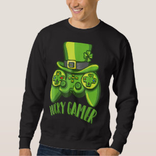 Sweatshirt Irlandais Je Jouais Drôle St Patrick Jour Vidéo Ga