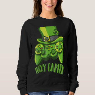 Sweatshirt Irlandais Je Jouais Drôle St Patrick Jour Vidéo Ga