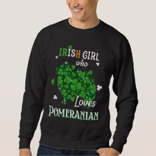 Sweatshirt Irlandaise qui aime Pomeranian Shiwawa Bulldog Pu