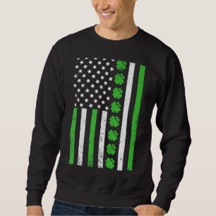 Sweatshirt Irlande Bowling Sport Usa Drapeau Shamrock St Patr