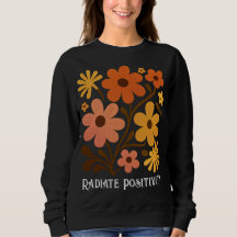 Irradier de Positivité Rétro Floral Boho Noir Swea