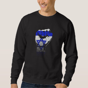 Sweatshirt Israël Drapeau Pointe Jérusalem Hébreu Véritable J