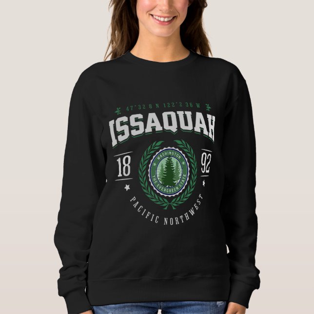 Sweatshirt Issaquah Washington State Pine Tree WA Souvenir Re (Devant)