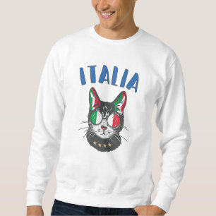 Sweatshirt Italie Soccer Chat Mascotte drapeau italien