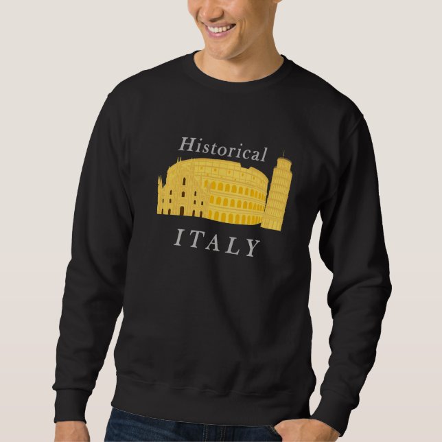 Sweatshirt Italie Tour de Pise Colosseum Rome Milan C (Devant)