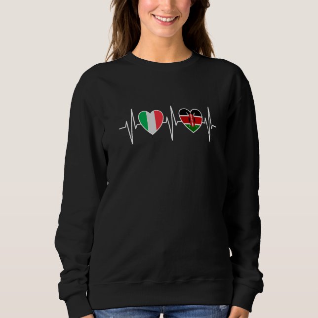 Sweatshirt Italy And Kenya Kenyan Flag Flags Premium (Devant)