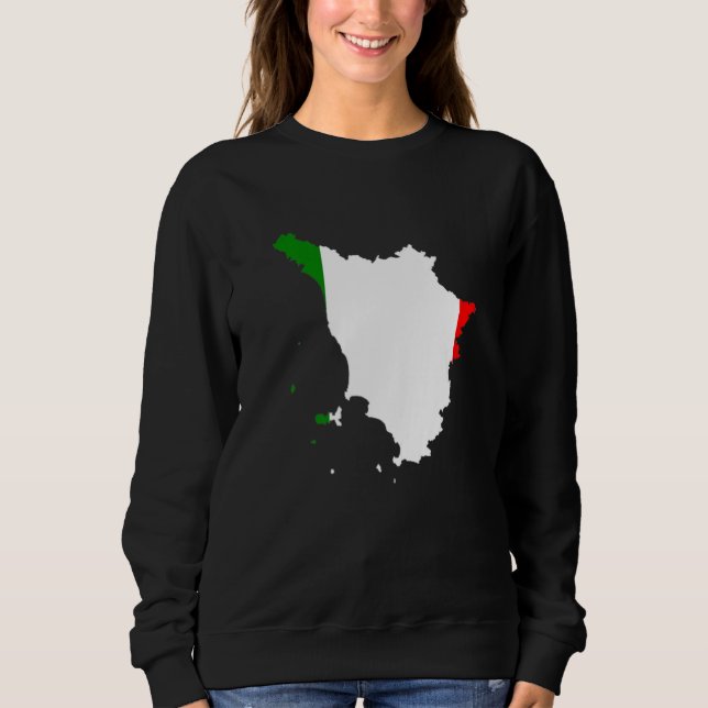 Sweatshirt Italy flag in Tuscany outline Tuscany (Devant)