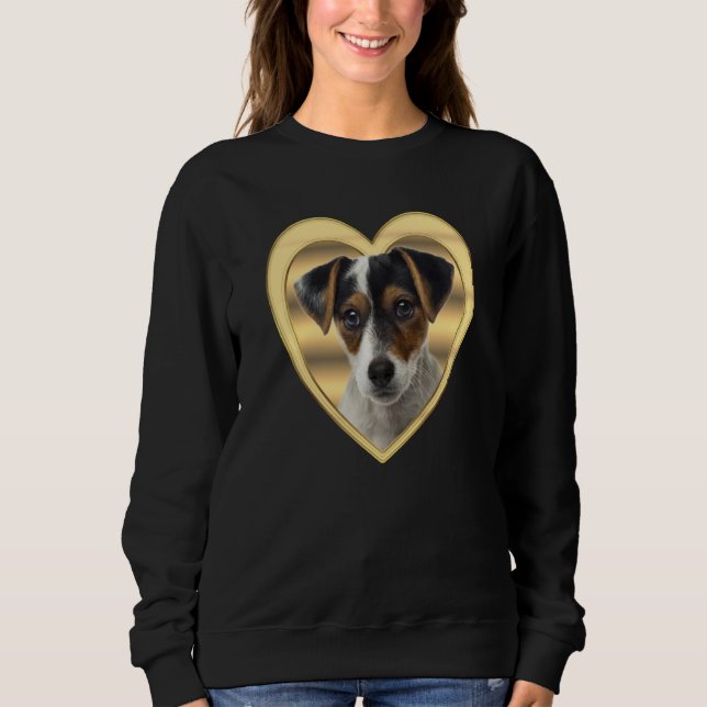 Sweatshirt Jack Russel Terrier Dog Heart  Jack Russel Terrier (Devant)
