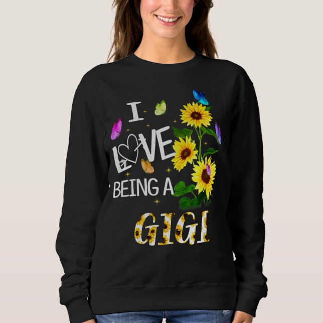 Sweatshirt J'adore être une Gigi Sunflower Fête des mères fem (Devant)