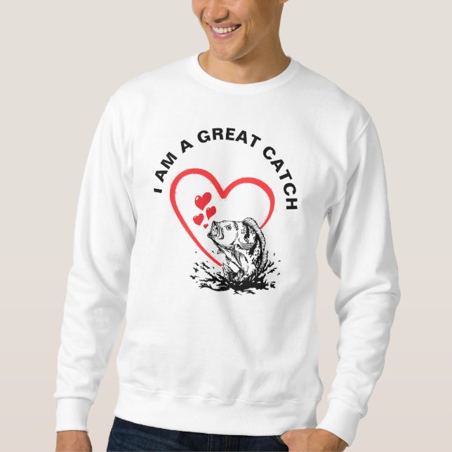 Sweatshirt J'adore la pêche JE SUIS UNE EXCELLENTE PRISE (Devant)