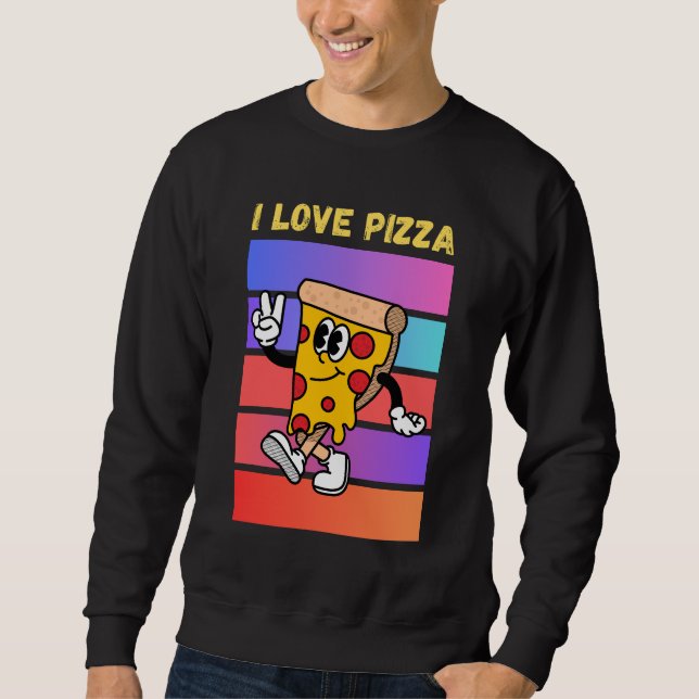 Sweatshirt J'adore la pizza. (Devant)