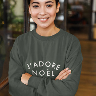 Sweatshirt J'adore Noel   Modern Love Noël à la mode Noël