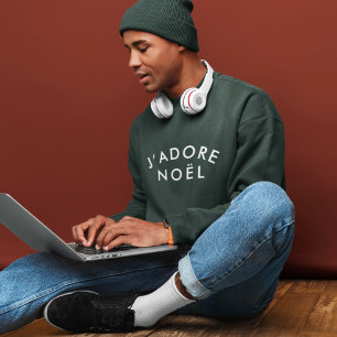 Sweatshirt J'adore Noel Modern Love Noël à la mode Noël