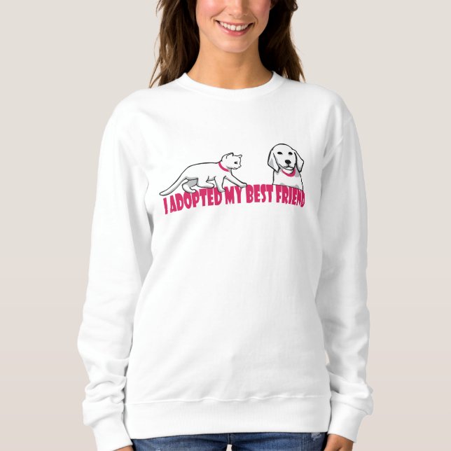 Sweatshirt j'ai adopté mon meilleur ami (Devant)
