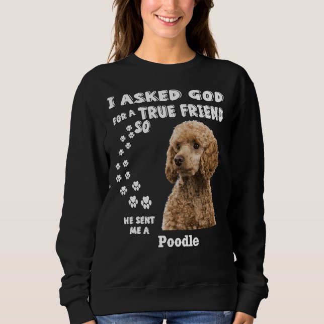 Sweatshirt J'Ai Demandé À Dieu Un Véritable Ami, Alors Il M'A (Devant)