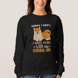 Sweatshirt J'Ai Des Plans Avec Mon Animal De Chien Shiba Inu