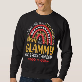 Sweatshirt J'Ai Deux Titres Maman Et Glammy Leopard Rainbow