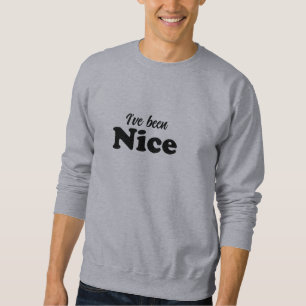 Sweatshirt J'ai été Nice noir drôle de Noël mignon