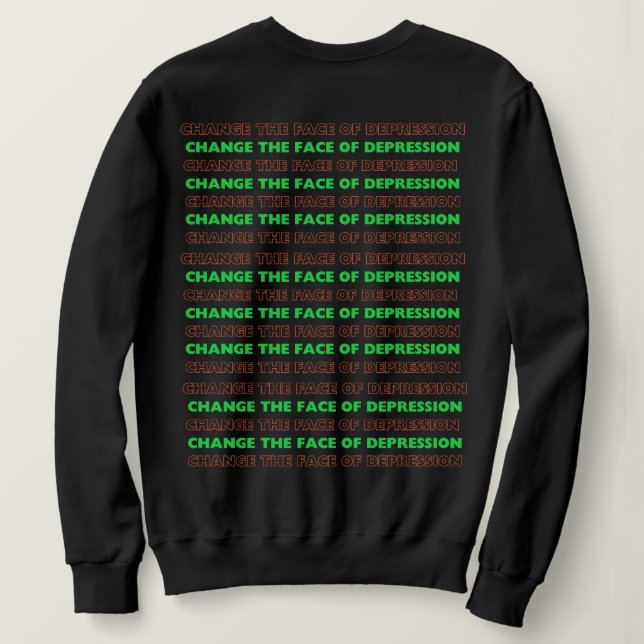 Sweatshirt J'ai la dépression _ Neon Green (Design dos)
