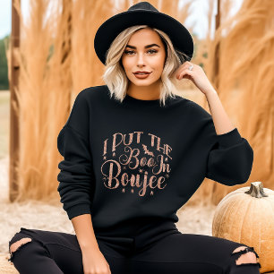 Sweatshirt J'ai mis le boo à boujee - parties scintillant or 