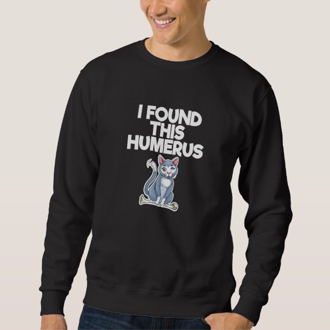 Sweatshirt J'Ai Trouvé Ce Humerus Halloween Chat Kitty Fanati (Devant)