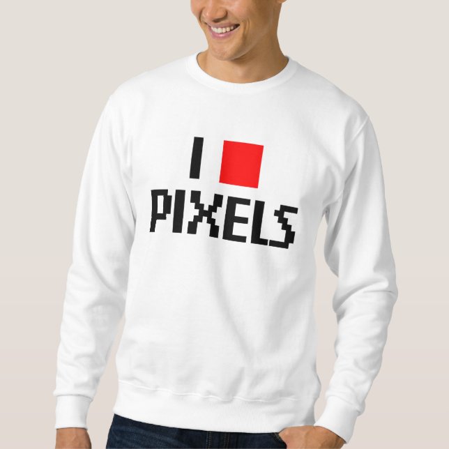 Sweatshirt J'aime des pixels (Devant)