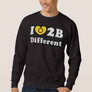 Sweatshirt J'Aime Être Différente Fierté Intersexuelle Flag F