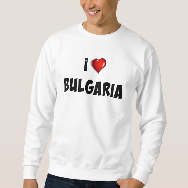 Sweatshirt J'aime la Bulgarie (Devant)