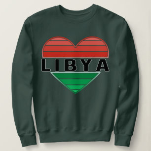 Sweatshirt J'aime la Libye, le coeur libyen