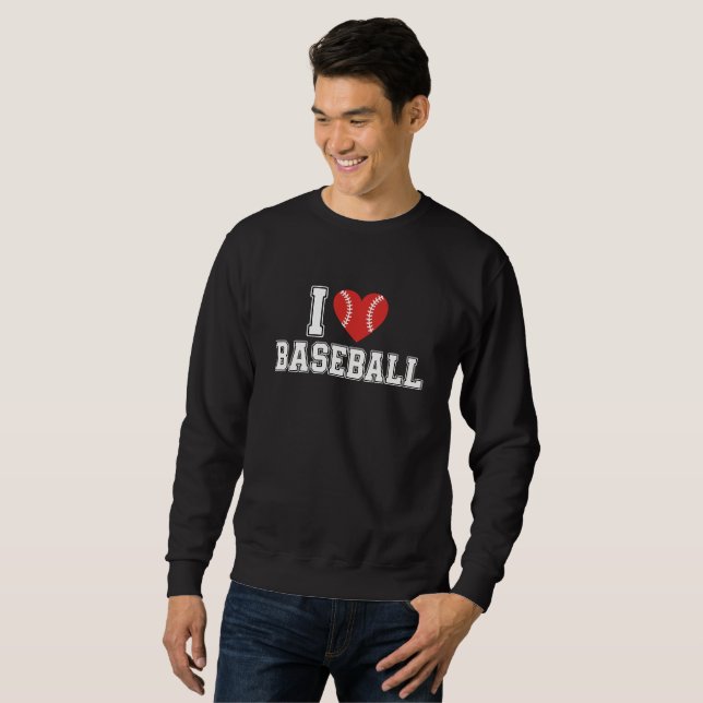 Sweatshirt J'aime le baseball (Devant entier)