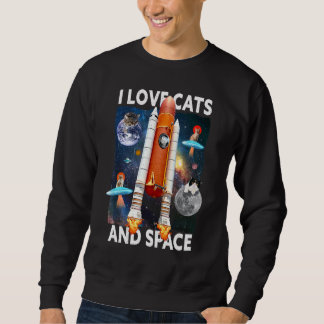 Sweatshirt J'Aime Les Chats Et L'Espace Chat & Espace