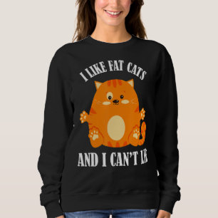 Sweatshirt J'aime les gros chats et je ne peux pas mentir Fun