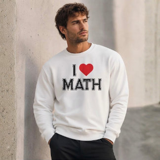 Sweatshirt J'aime les maths vintage rétro maths