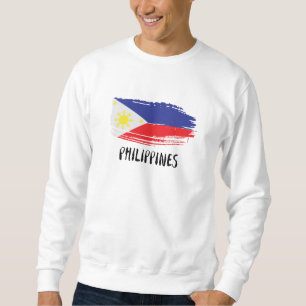 Sweatshirt J'aime les Philippines avec un drapeau