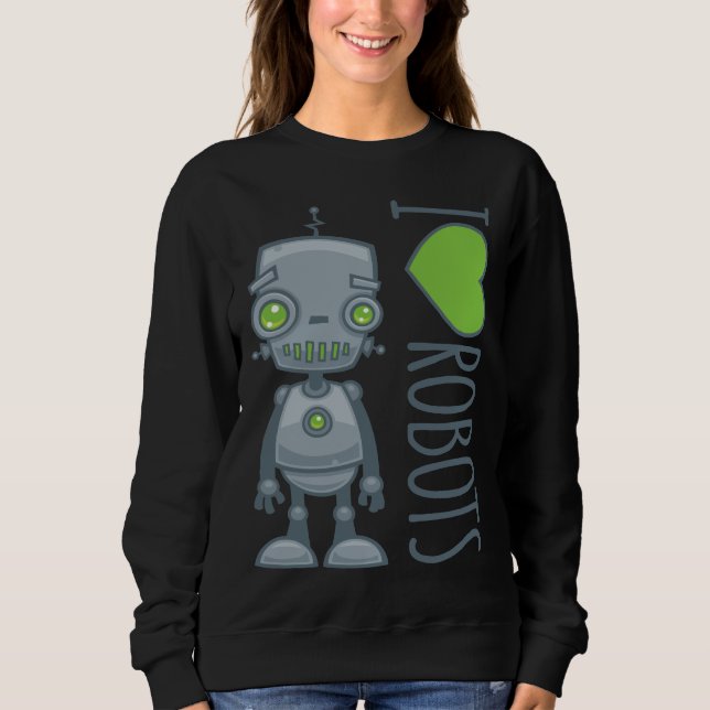 Sweatshirt J'aime les robots (Devant)